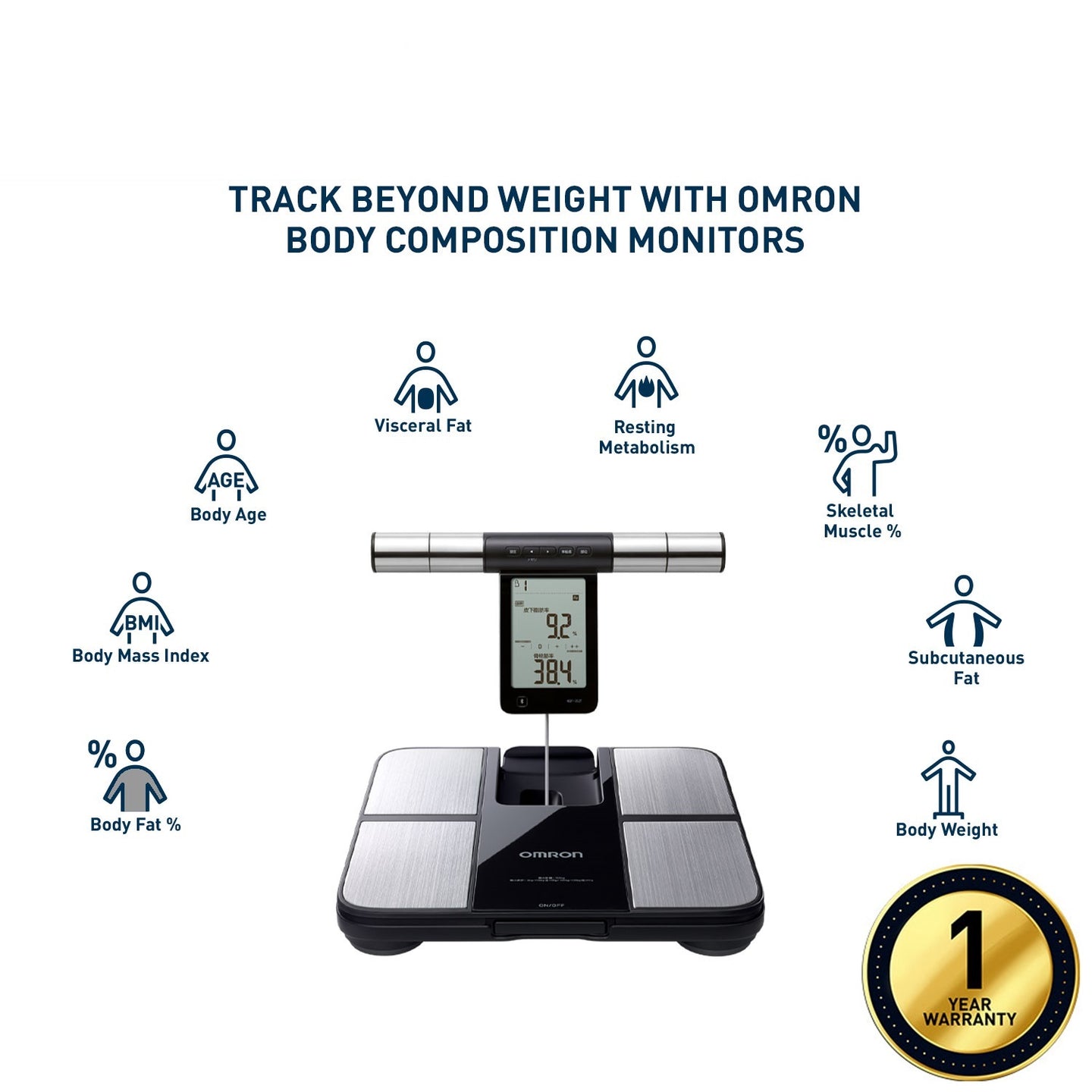 Silhouette with clock, indicating body age.